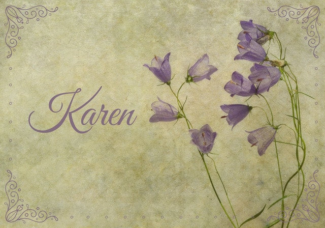 Placemat Personalized Flowers